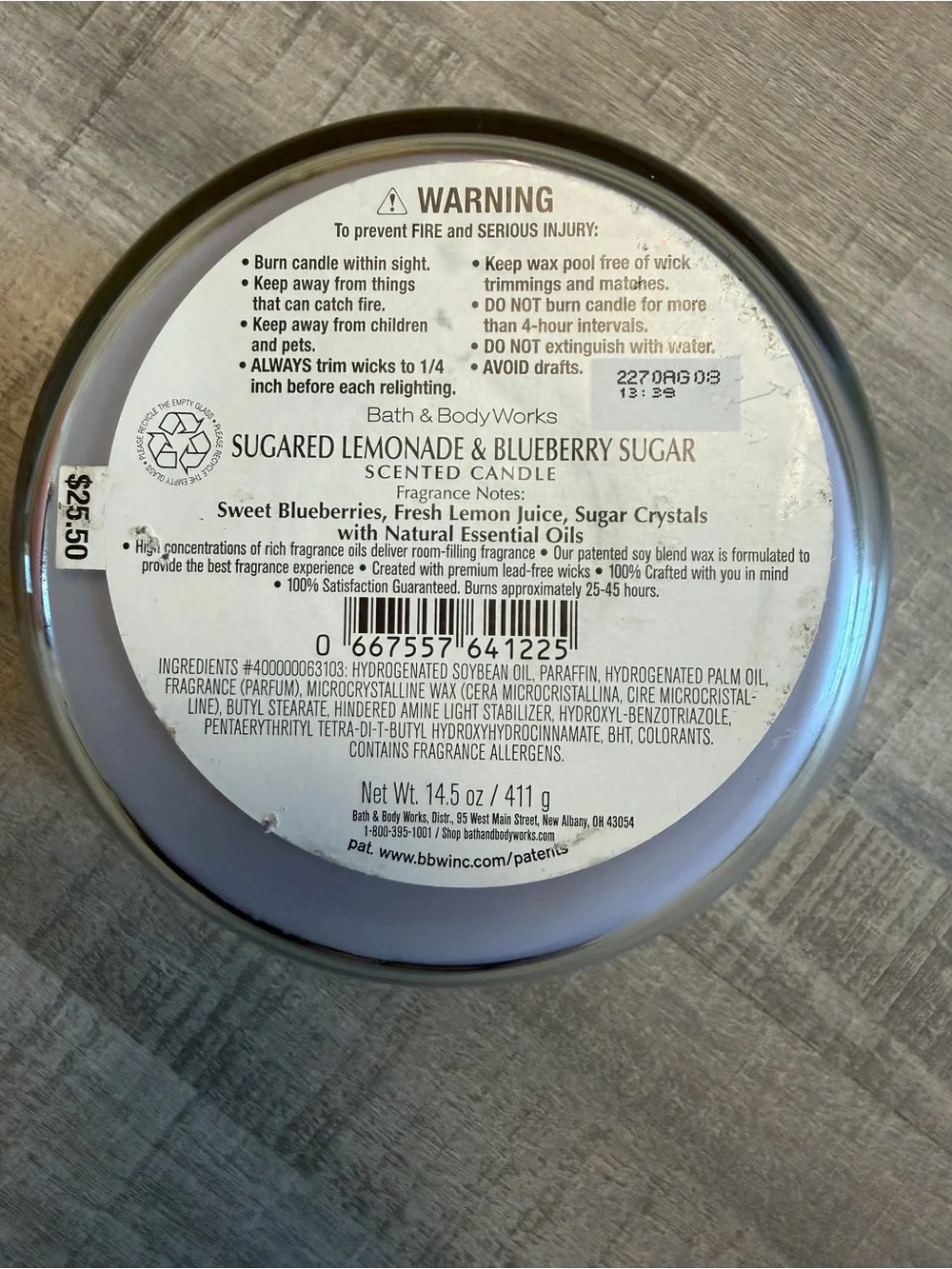 Bath & Body Works 3-Wick Candles Pineapple Mango & Sugared Lemonade Blueberry - Picture 6 of 7